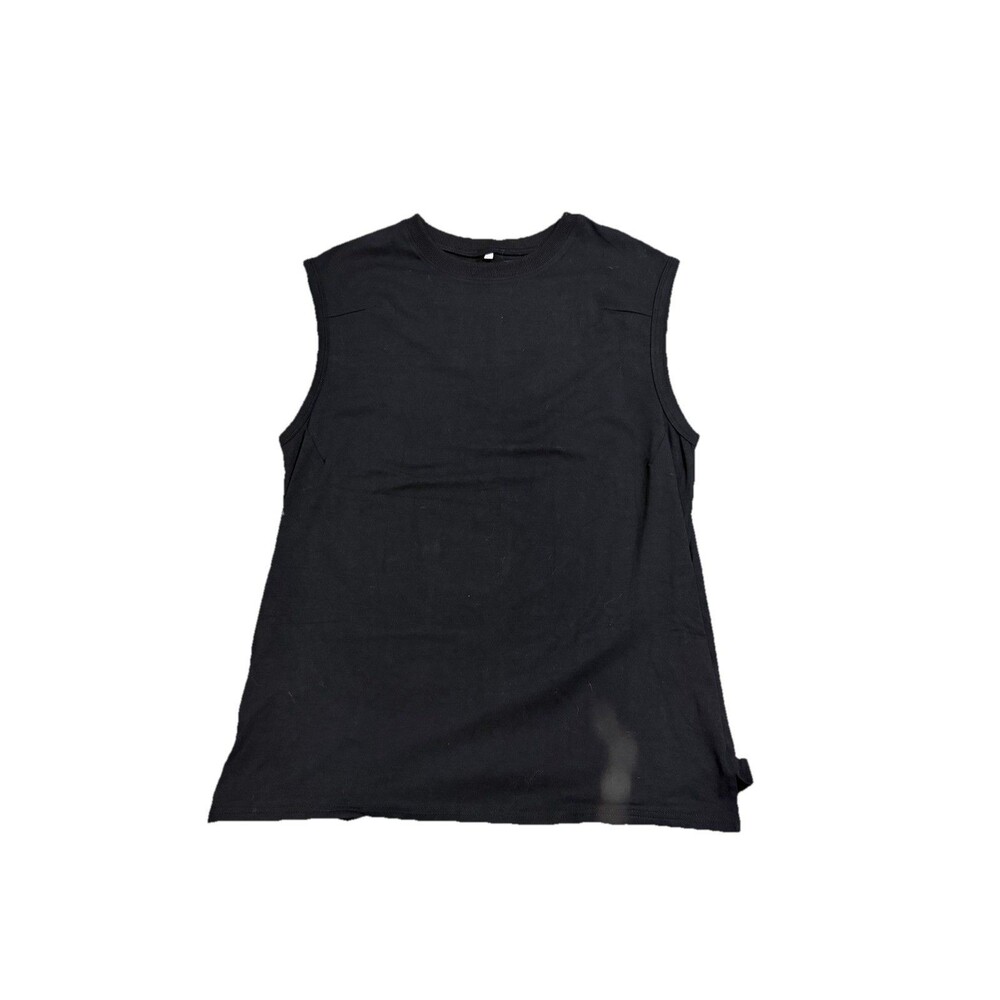 Women’s Black Sleeveless Top Size Small Crew Neck Minimalist Casual